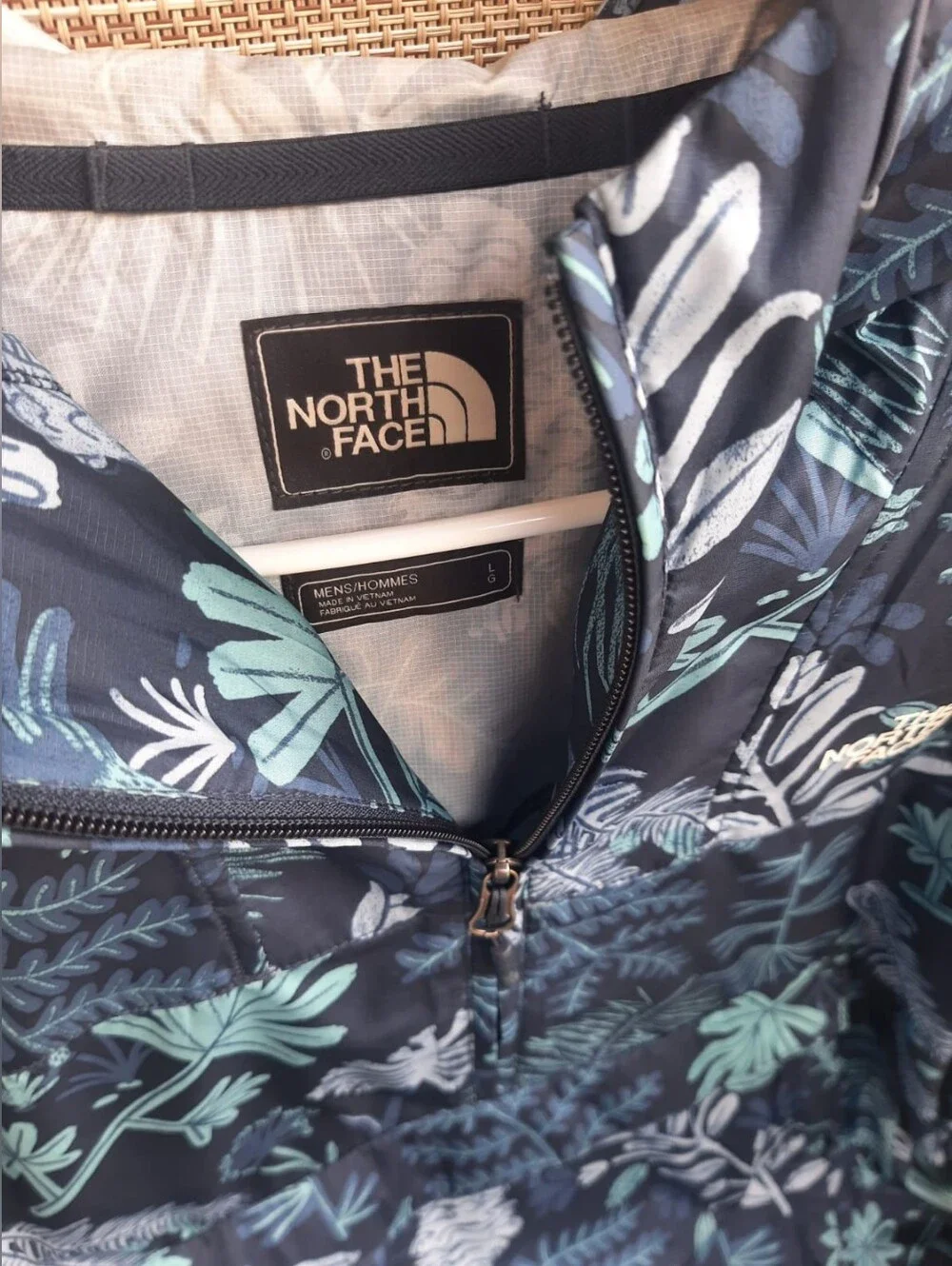 The North Face Navy & Teal Floral Anorak Jacket